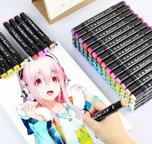 60 Pieces Of Double Head Alcohol Oil Colour Art Marker Set