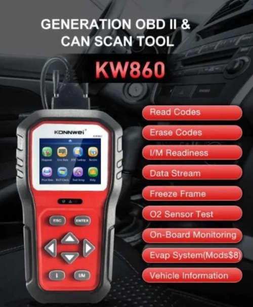 Car Diagnostic New Advanced KW860 OBD2 Scanner Tool Car Engine Code Reader