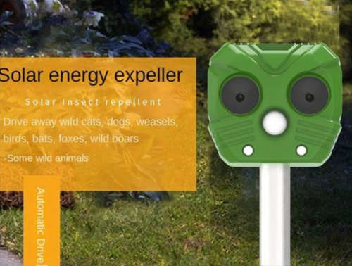 Ultrasonic Solar Animal Repellent RB-55 New