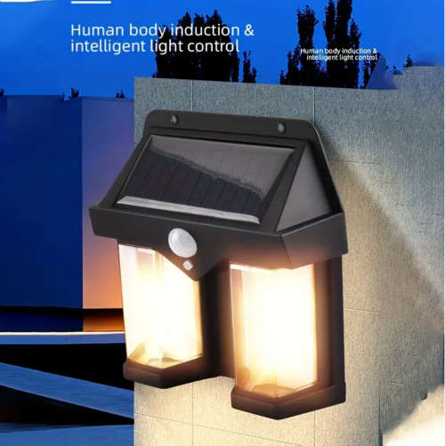 Solar Induction Wall Lamp Tungsten Wire Wall Lamp Three Function Villa Garden Waterproof Light