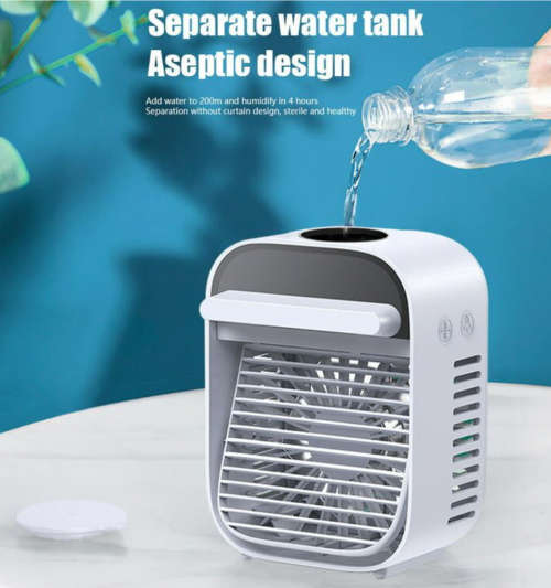 Portable USB Air Conditioner Mini Air Cooler, Humidifier/Mister Fan