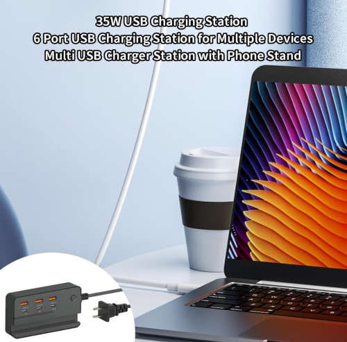 USB Charging Station Multifunctional Desktop Power 35w Fast Charging Smart Station