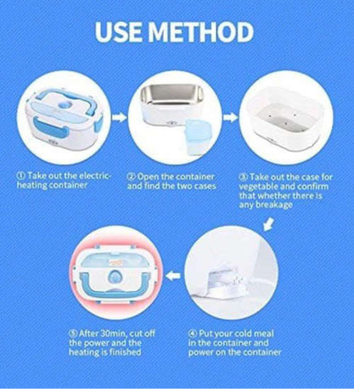 1.5L Portable Electric Lunch Box Food Heater