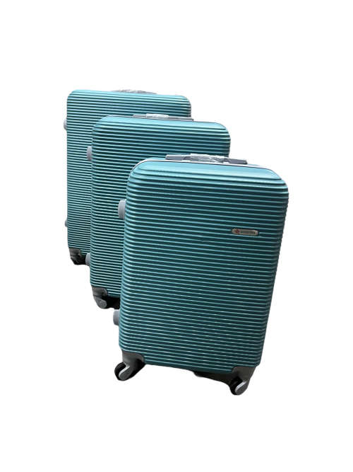 Large 31` Inch Size 3 Piece Hard Outer Shell Luggage Set - Soda Green