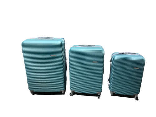 Large 31` Inch Size 3 Piece Hard Outer Shell Luggage Set - Soda Green