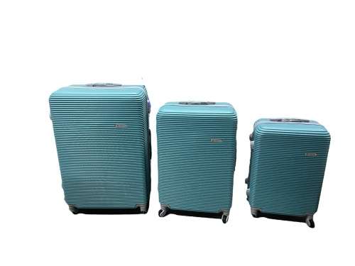 Large 31` Inch Size 3 Piece Hard Outer Shell Luggage Set - Soda Green