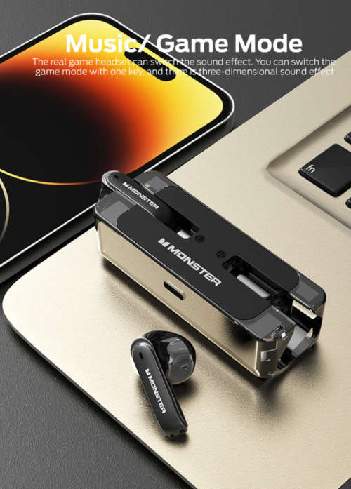 Gaming Earbuds AIRMARS MS08 - Black High Quality