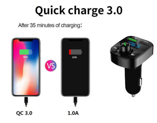 X8 Car MP3 Wireless Stereo Music Player Full Frequent FM Transmitter Wireless Car Charger Adapter