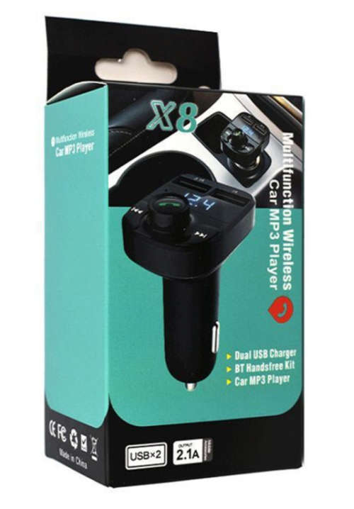 X8 Car MP3 Wireless Stereo Music Player Full Frequent FM Transmitter Wireless Car Charger Adapter