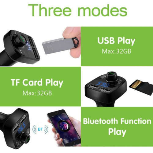 X8 Car MP3 Wireless Stereo Music Player Full Frequent FM Transmitter Wireless Car Charger Adapter