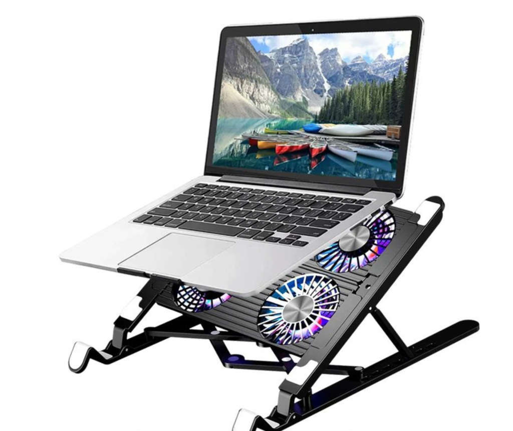 Universal Portable Laptop Stand Mute Led Cooling Fan