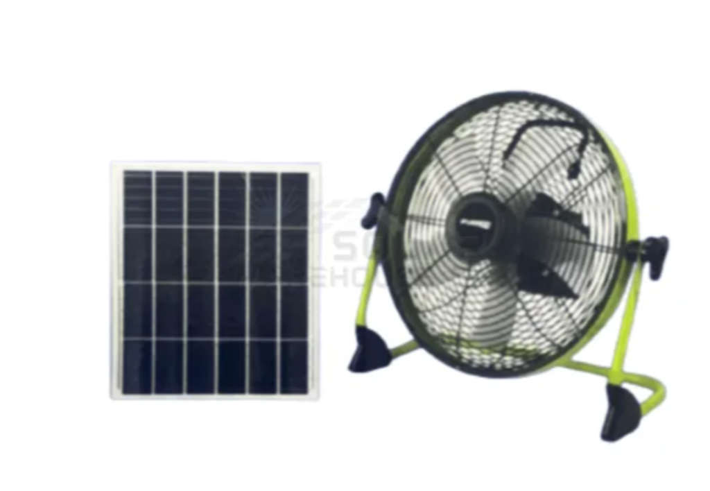 Fussion 14` Inch Rechargeable Solar Floor Fan With Free Solar Panel High Quality Brand New