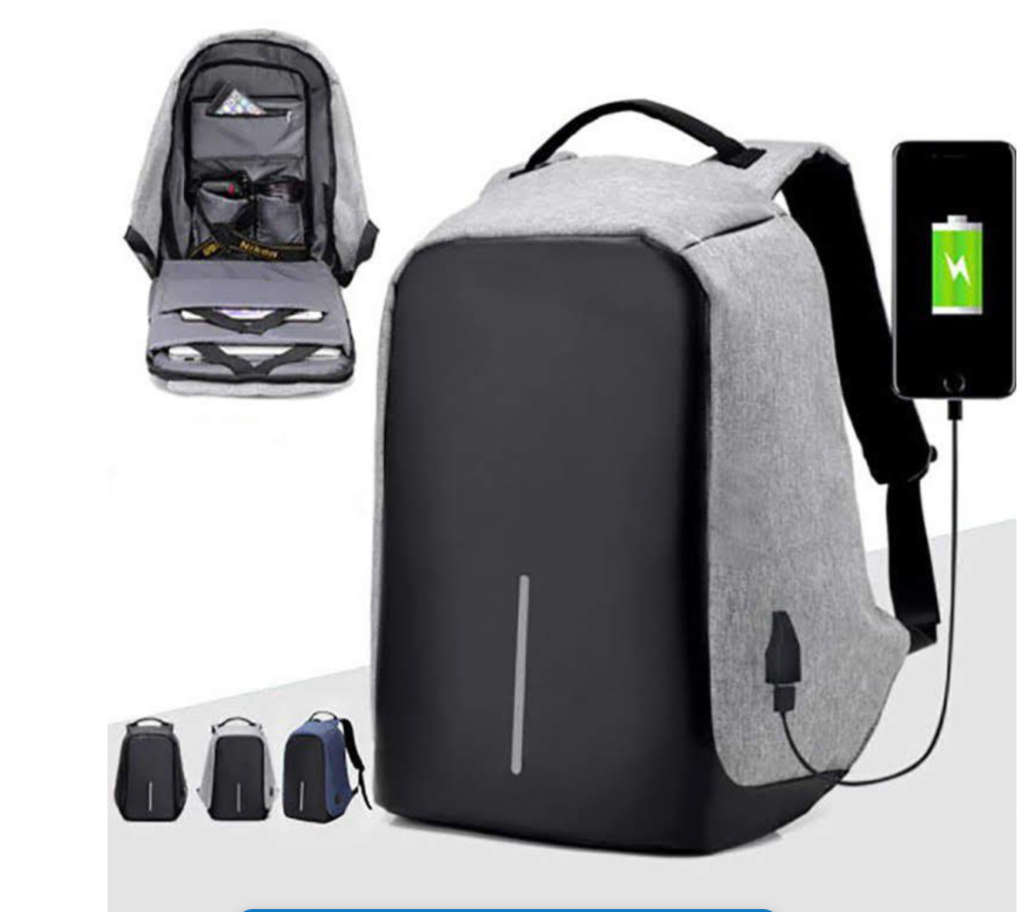 Anti-theft Travel Backpack Laptop School Bag with USB Charging Port