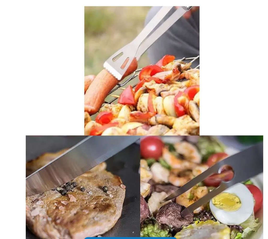 3 Piece Stainless Steel Braai Utensil Set TI-83