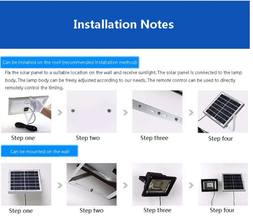 Tempest 60W Solar LED Flood Light with Remote control