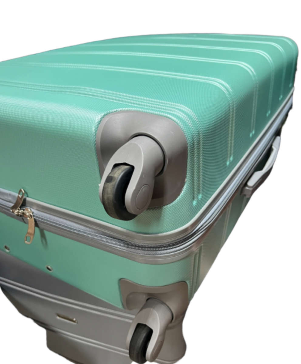 Latest Fashion Fancy Design High Quality Hard Outer Shell 3 in 1 Travel Luggage Set - Apple Green