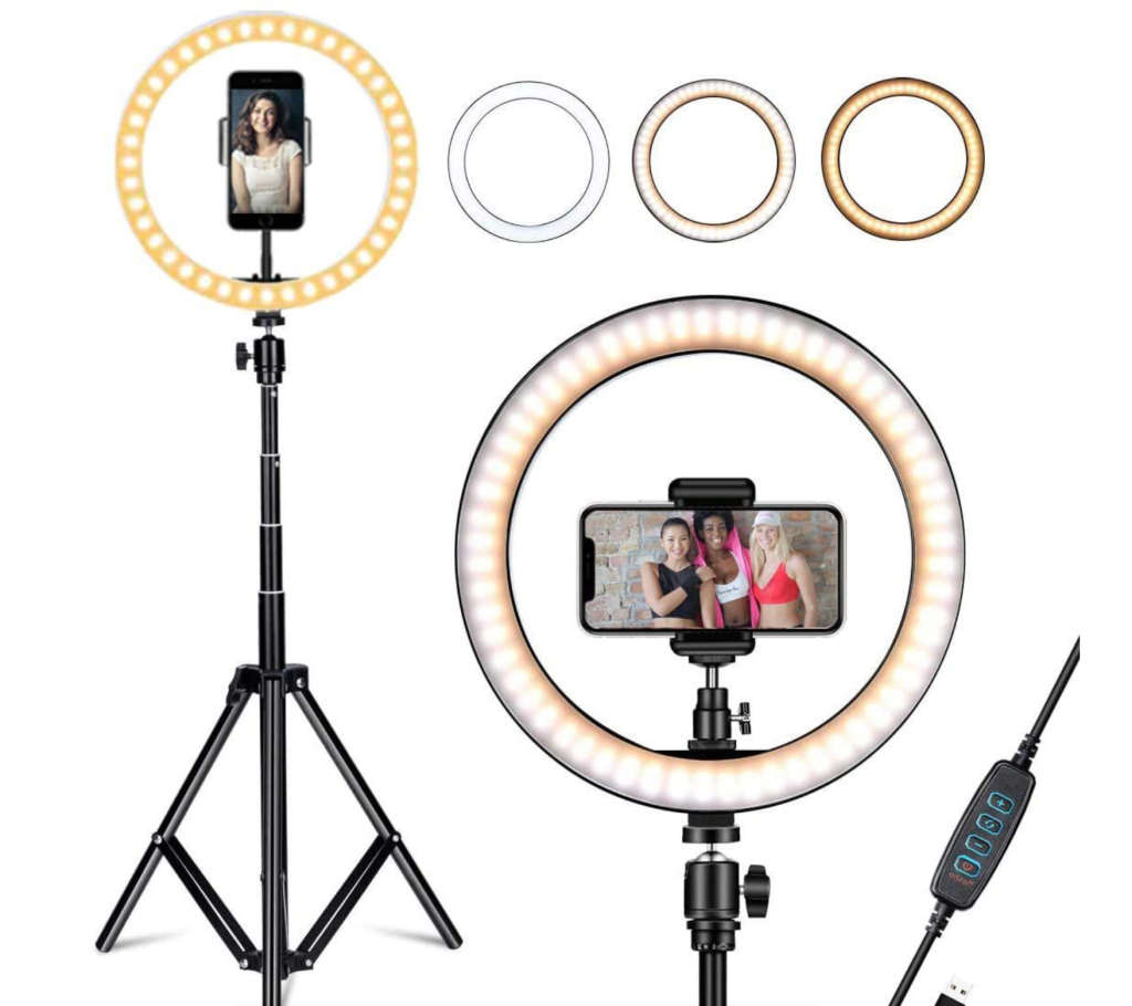 12` Ring Light with 210 Cm Extendable Tripod Selfie Ring Light