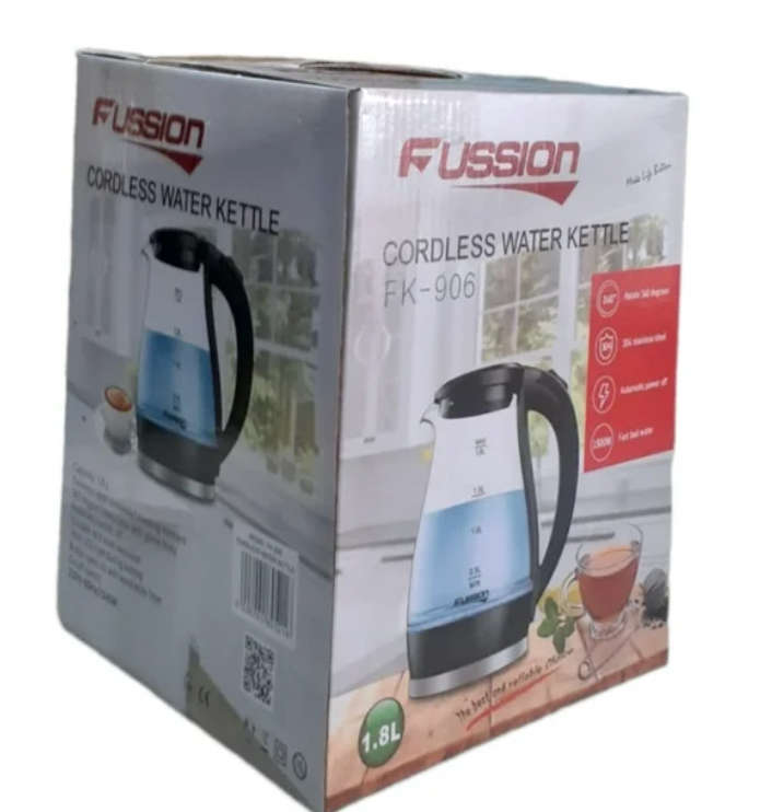 1.8L 1500W Cordless Glass kettle Beautiful Design