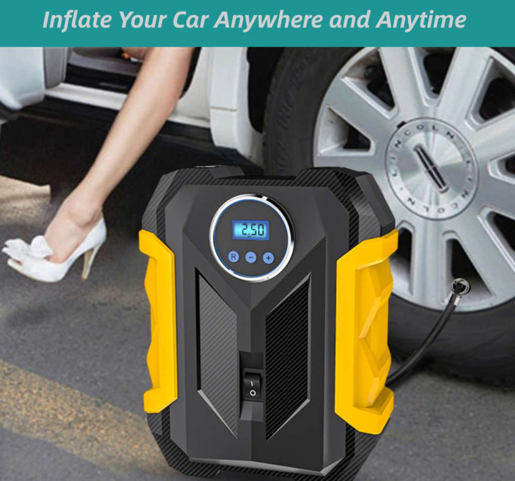 Carsun Multifunctional Digital Car Tyre Pump With One Touch Function