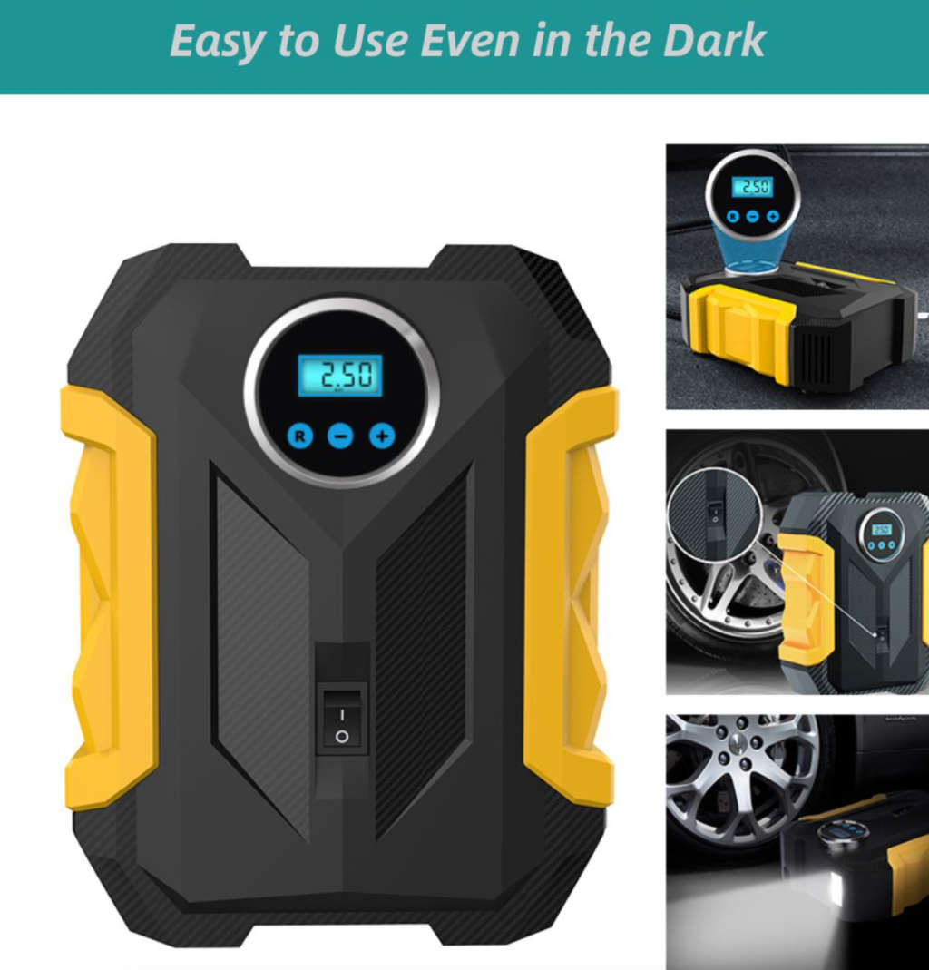 Carsun Multifunctional Digital Car Tyre Pump With One Touch Function