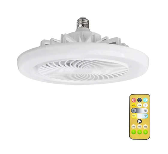 360 Rotation LED Ceiling Light With Fan 6500K