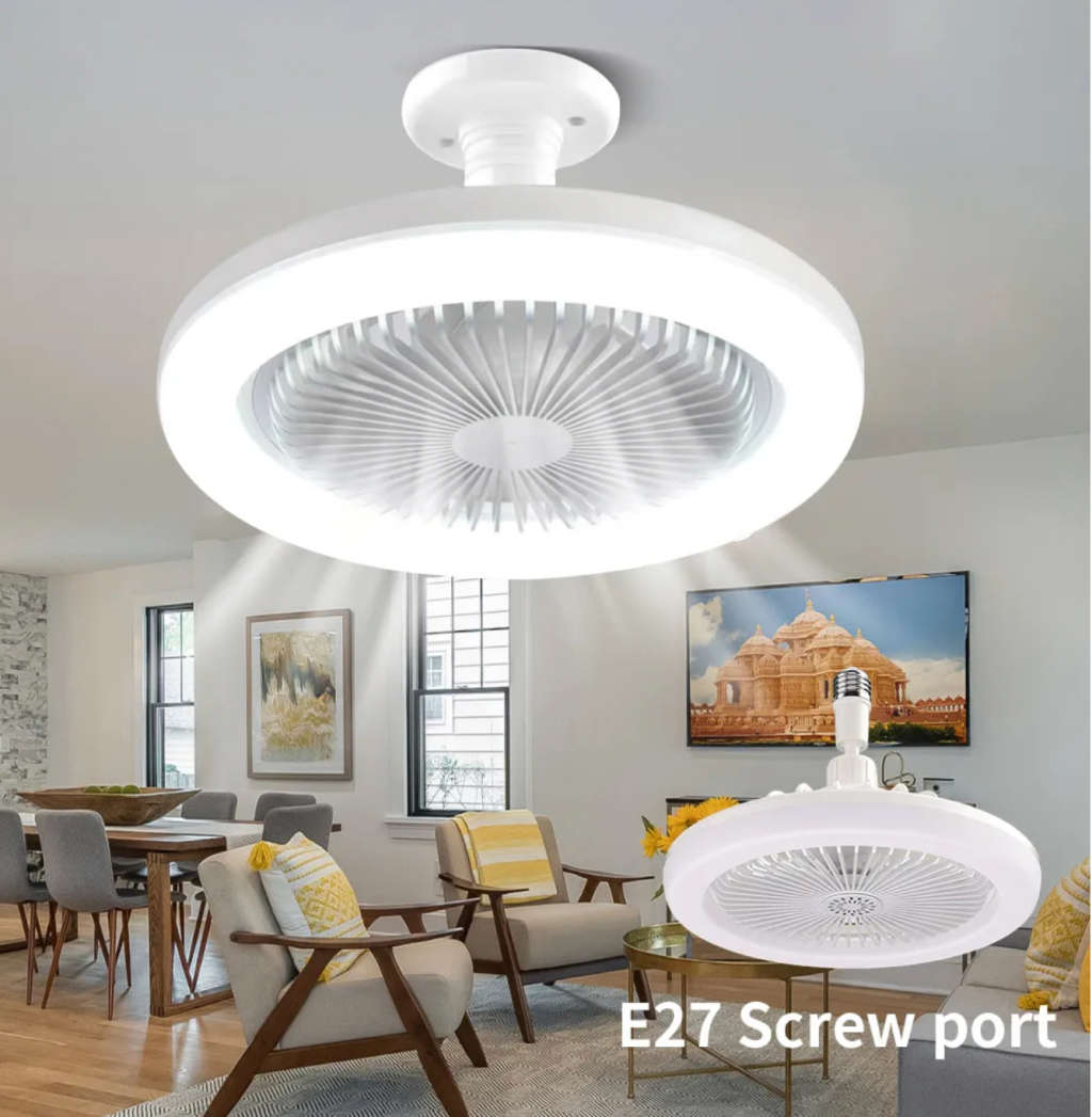 360 Rotation LED Ceiling Light With Fan 6500K