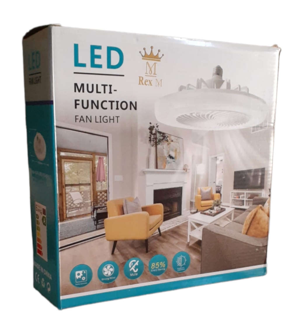 360 Rotation LED Ceiling Light With Fan 6500K