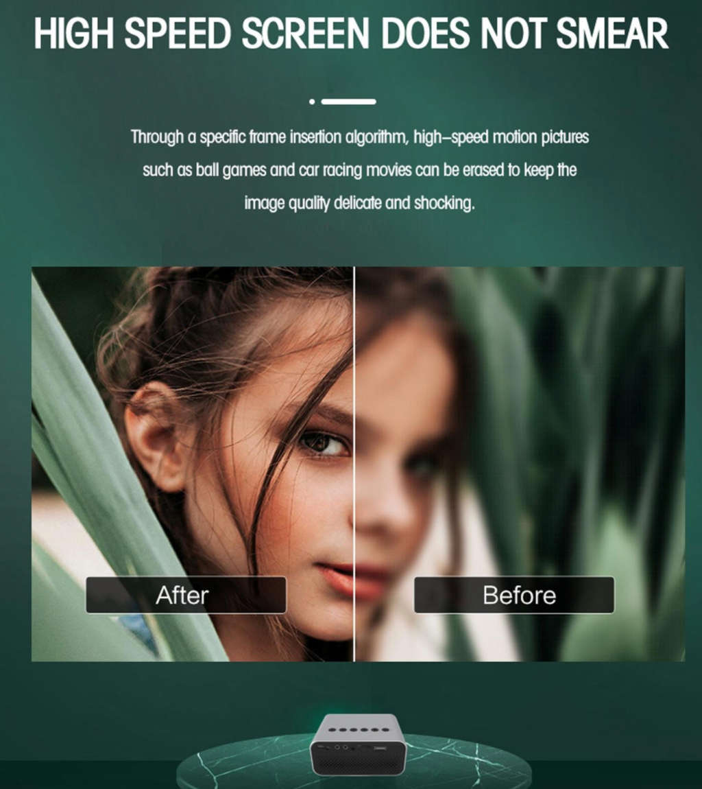 1080P Full HD Portable Mini LED Multimedia Projector RN-14