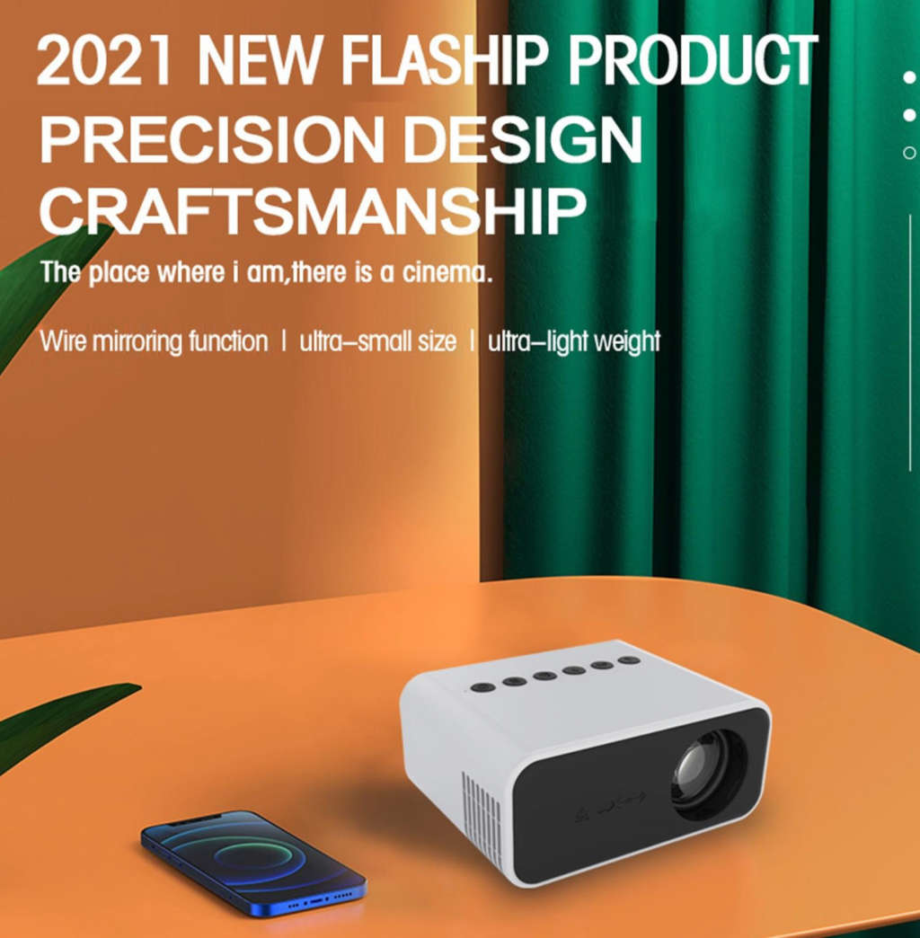 1080P Full HD Portable Mini LED Multimedia Projector RN-14