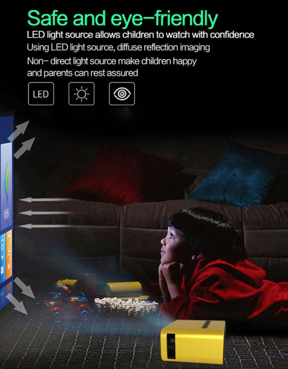 1080P Full HD Portable Mini LED Multimedia Projector RN-14