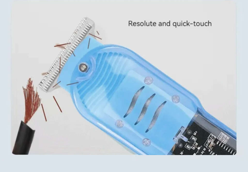 Complete Haircutting & Touch Up Kit Transparent Battery Display Hair Trimmer