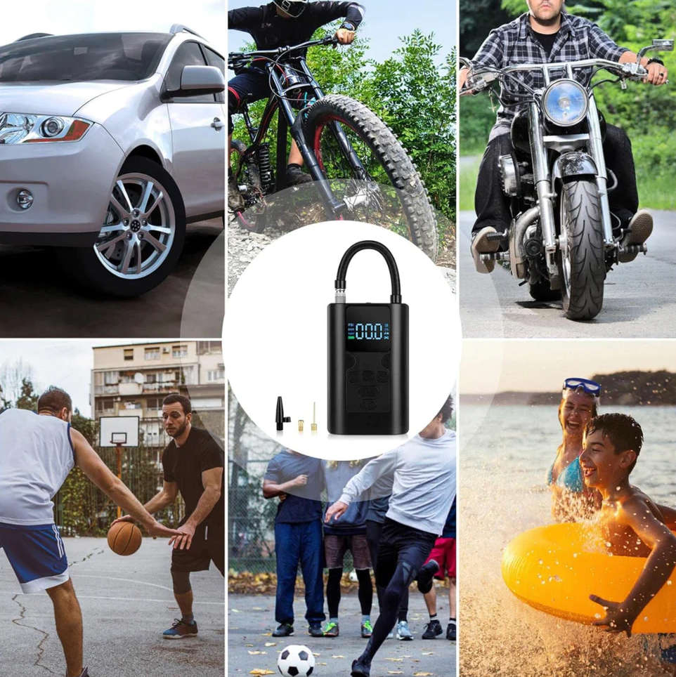 Car Handheld Wireless Air Pump Tire Inflator Tool For Cars, Bikes, Pools and More