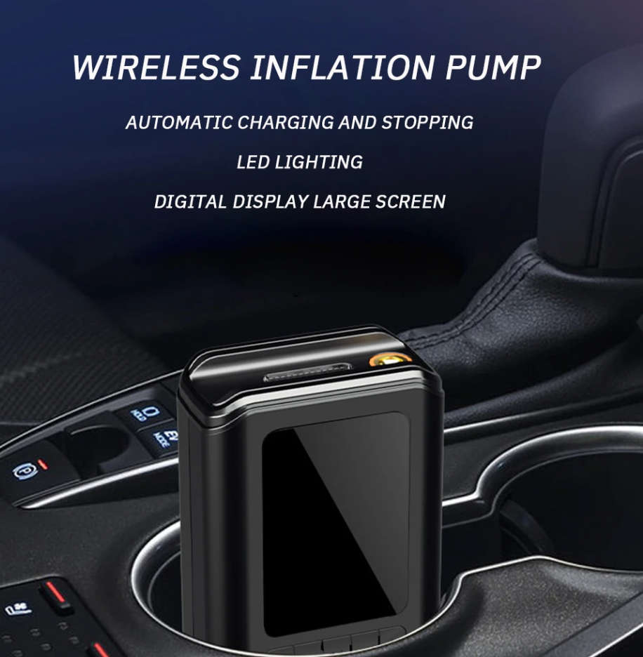 Car Handheld Wireless Air Pump Tire Inflator Tool For Cars, Bikes, Pools and More