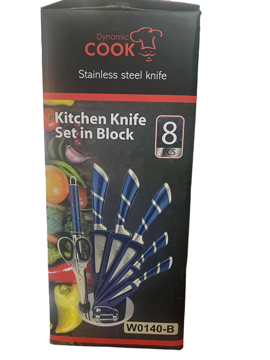 Dynamic Cook Set Of 8 Stainless Steel High Quality Kitchen Knife Set