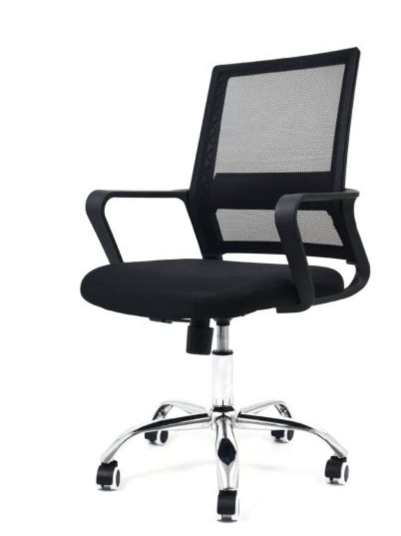 Smart Ergonomic Office Chair with Armrest, Height Adjustable & Swivel/Tilt Mechanism and Metal Base