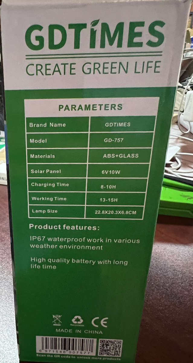 GD times 200w Solar Flood Light Gd-757 Waterproof IP67