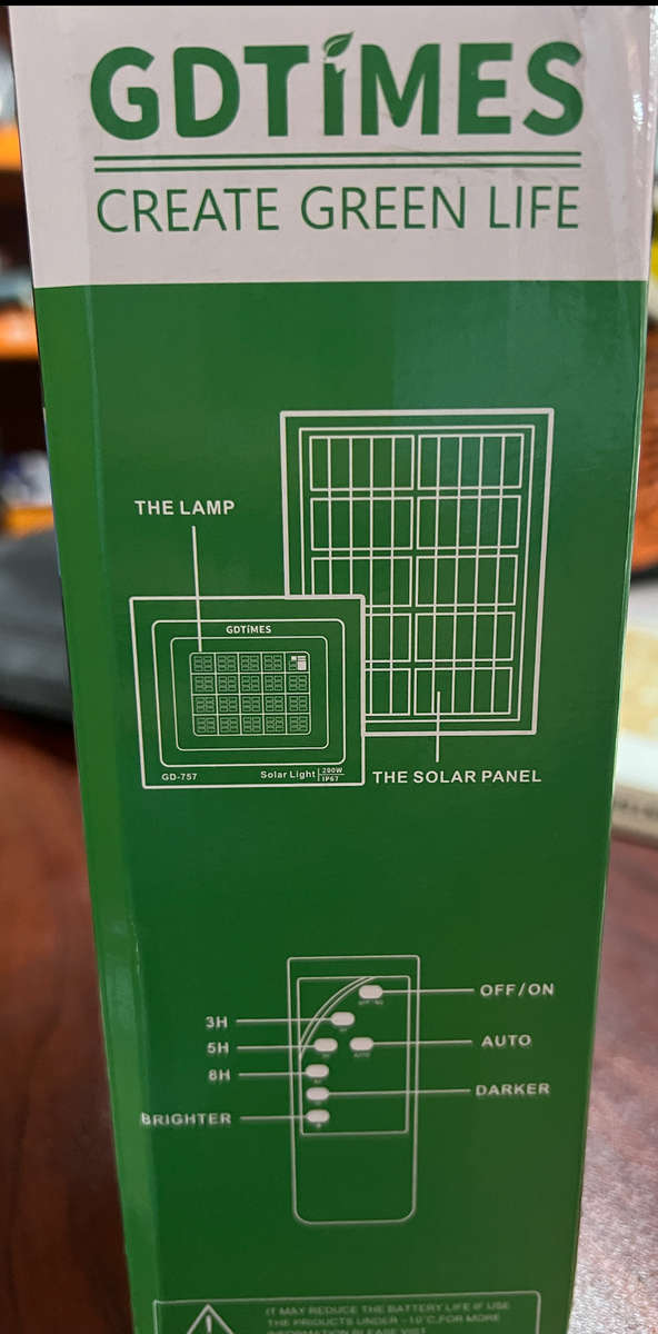 GD times 200w Solar Flood Light Gd-757 Waterproof IP67