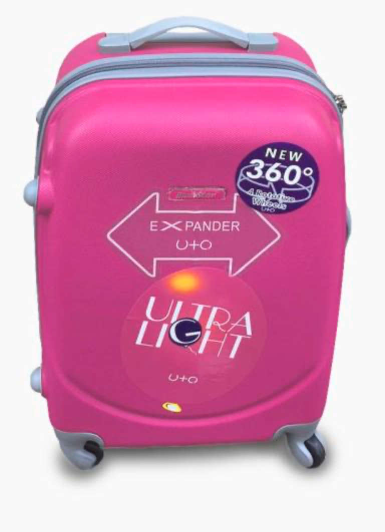 3 Piece Lightweight Luggage Set - Light Pink