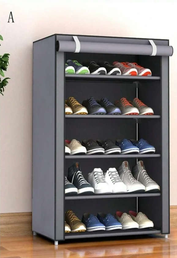 5 TIER Multilayer Simple Fabric Shoe Cabinet, Shoe Rack - New