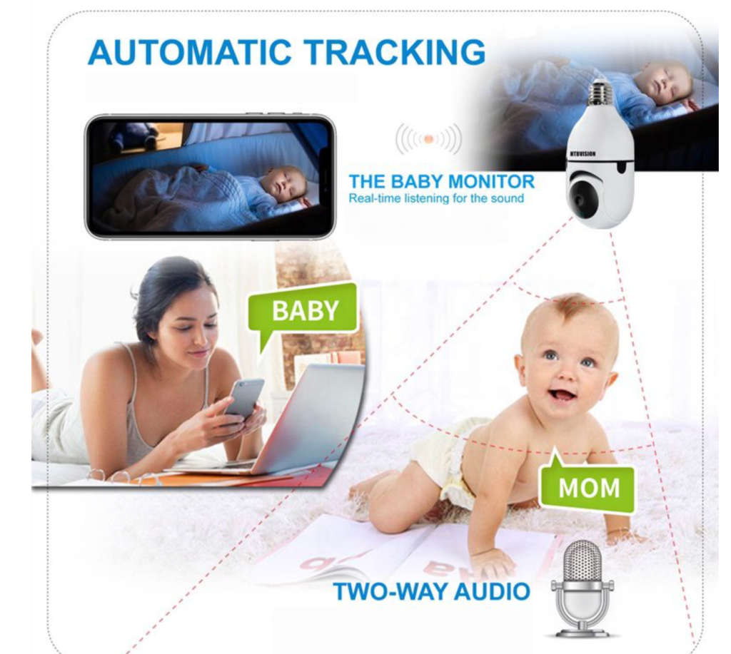 Wireless Panoramic Home Security WiFi Smart Camera 360° HD