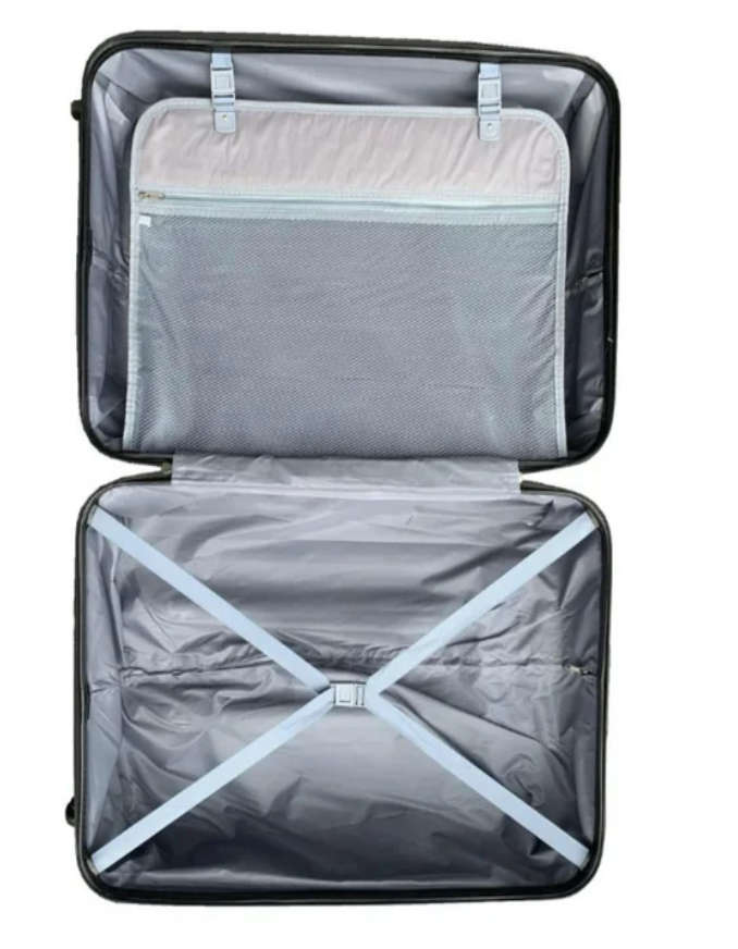 3 Piece Hard Outer Shell Travel Luggage Suitcase Set-  Slick Blue