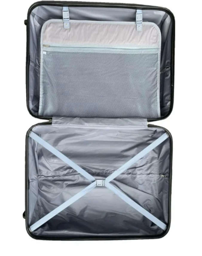 Quality 3 Piece Hard Outer Shell Travel Luggage Suitcase Set - Deep Pink