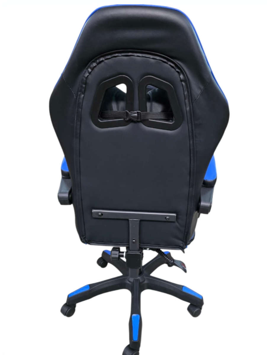 Rex M PU Leather Ergonomic Reclinable Gaming Chair with Adjustable Leg Rest - Blue - Display Unit