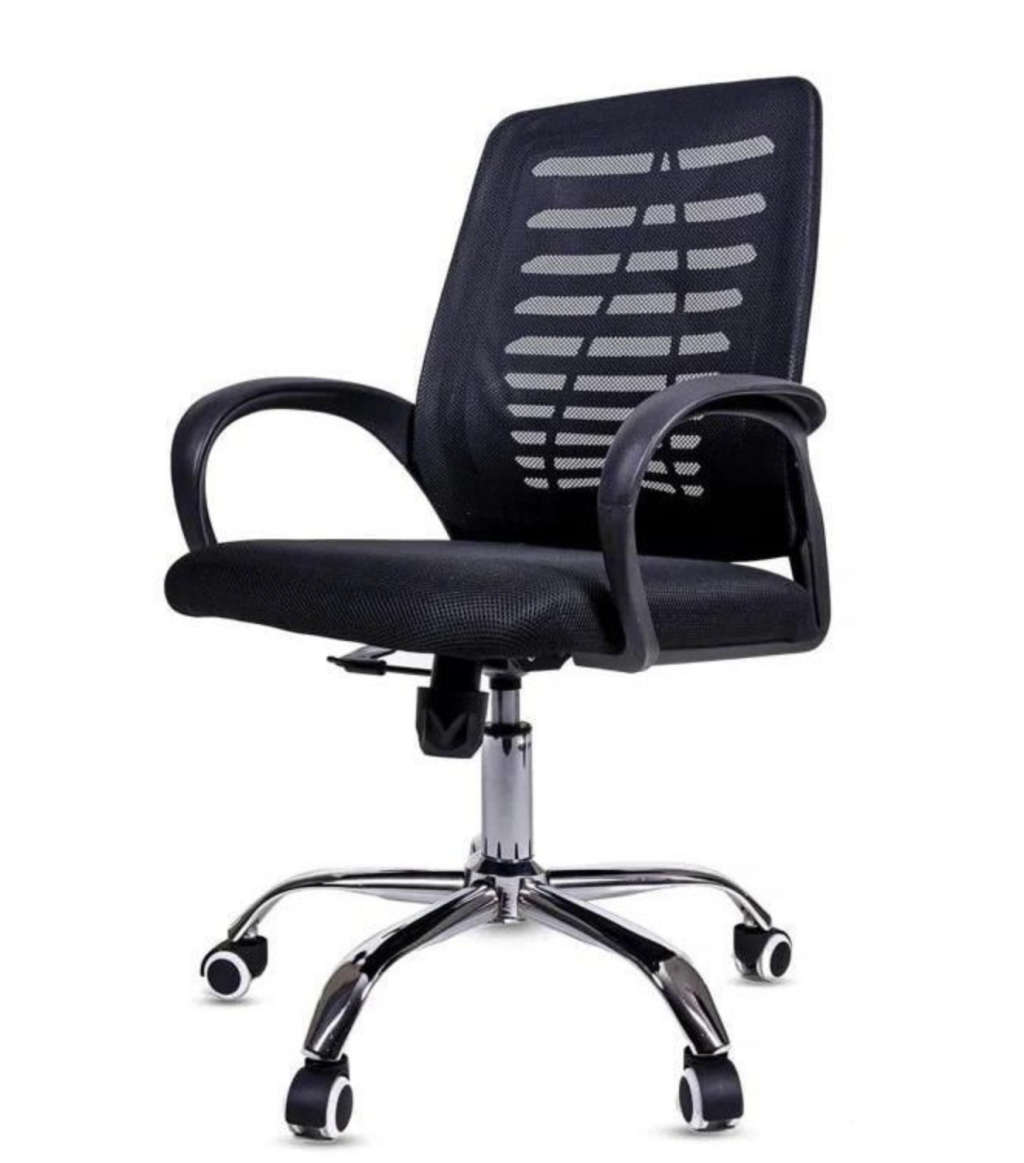Ergonomic Mesh 360° Swivel Office Chair With Armrest - Black - DEMO DISPLAY UNIT