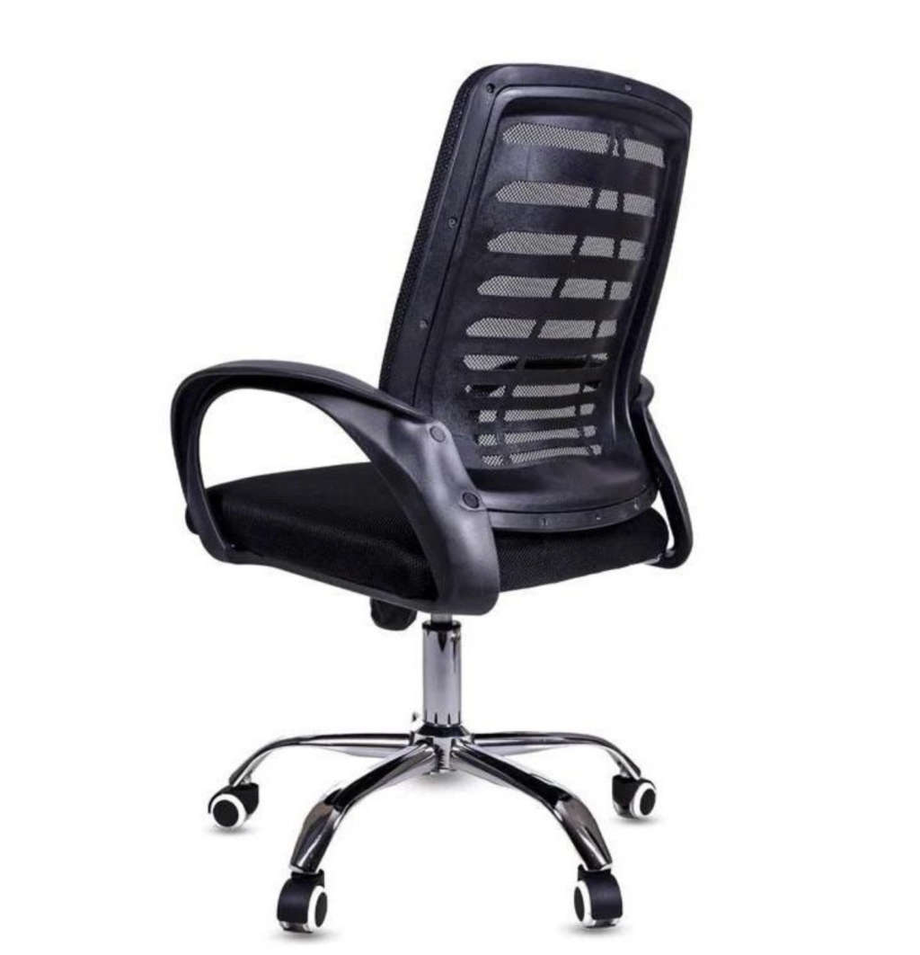 Ergonomic Mesh 360° Swivel Office Chair With Armrest - Black - DEMO DISPLAY UNIT