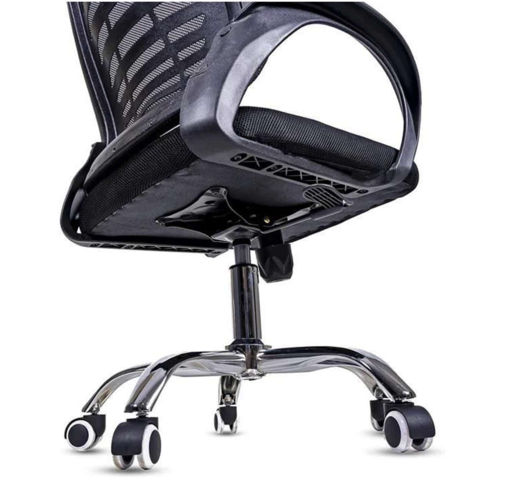 Ergonomic Mesh 360° Swivel Office Chair With Armrest - Black - DEMO DISPLAY UNIT