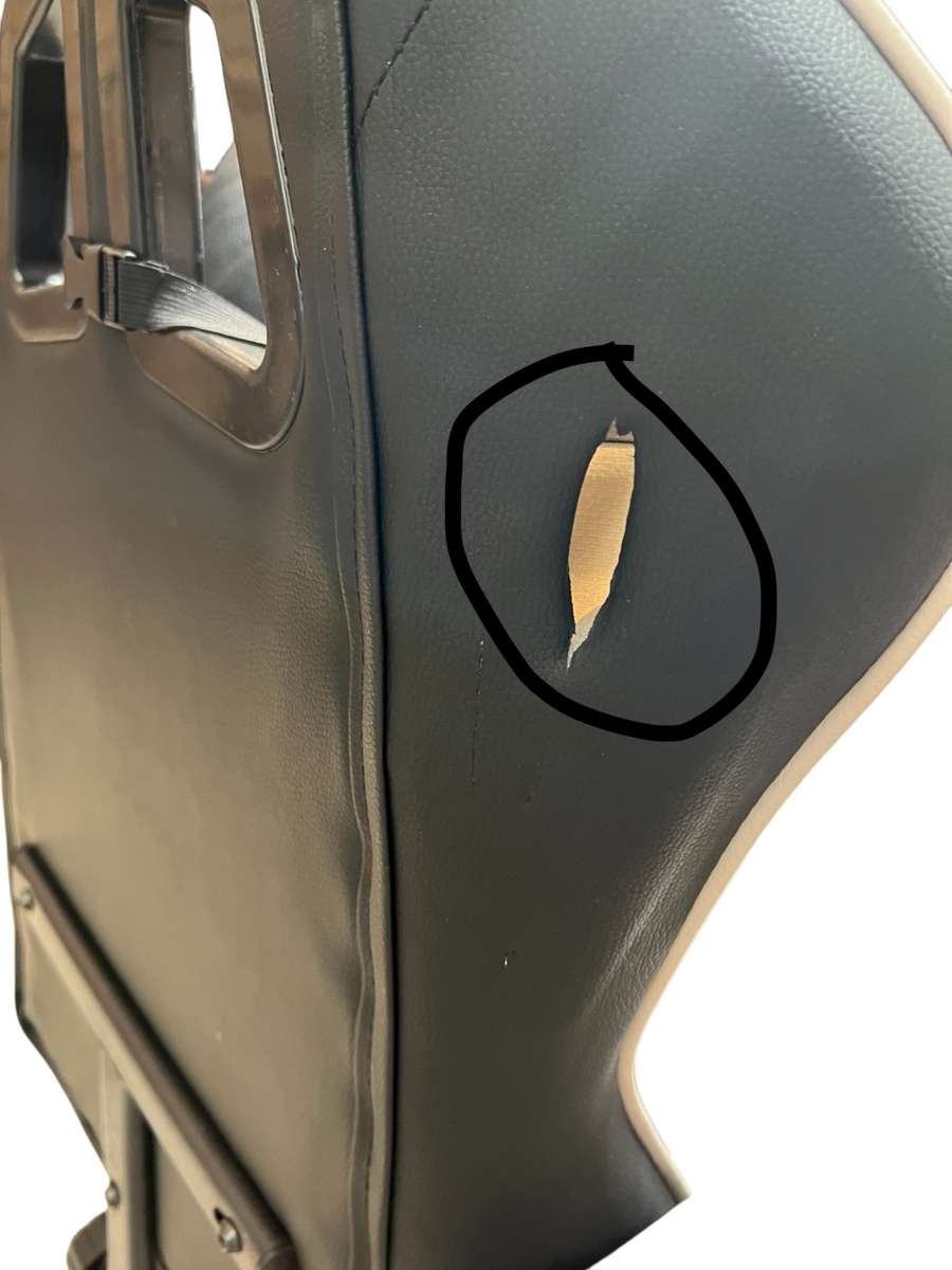 Rex M PU Leather Ergonomic Reclinable Gaming Chair with Adjustable Leg Rest - White- SEE DESCRIPTION