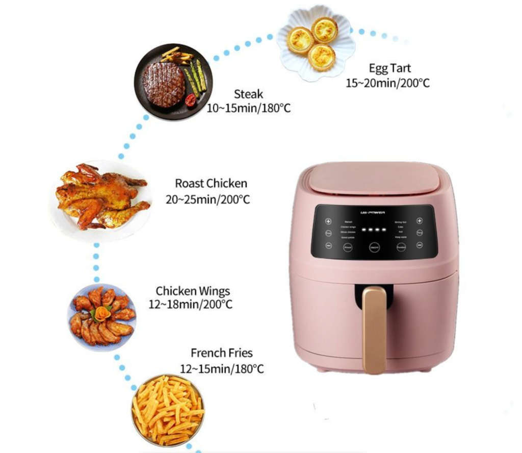 2400W Digital Electric 8L Air Fryer with Extra Large Capacity Black - SEE DESCRIPTION