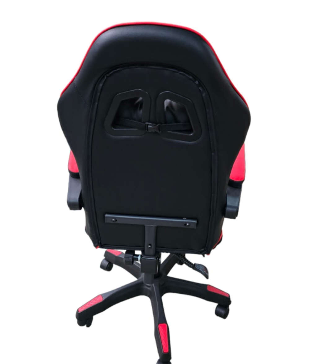 Rex M PU Leather Ergonomic Reclinable Gaming Chair with Adjustable Leg Rest - Red - SEE DESCRIPTION