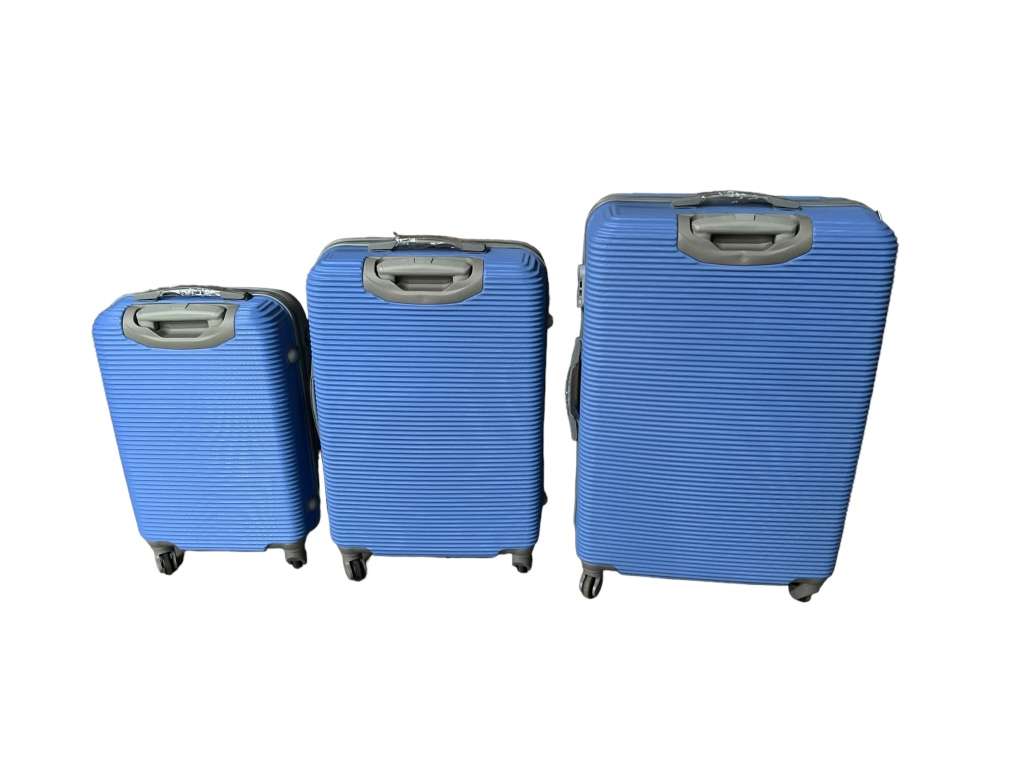 3 Piece Hard Outer Shell Premium Lightweight Luggage Set NEW - LIGHT PURPLE - READ DESCRIPTION